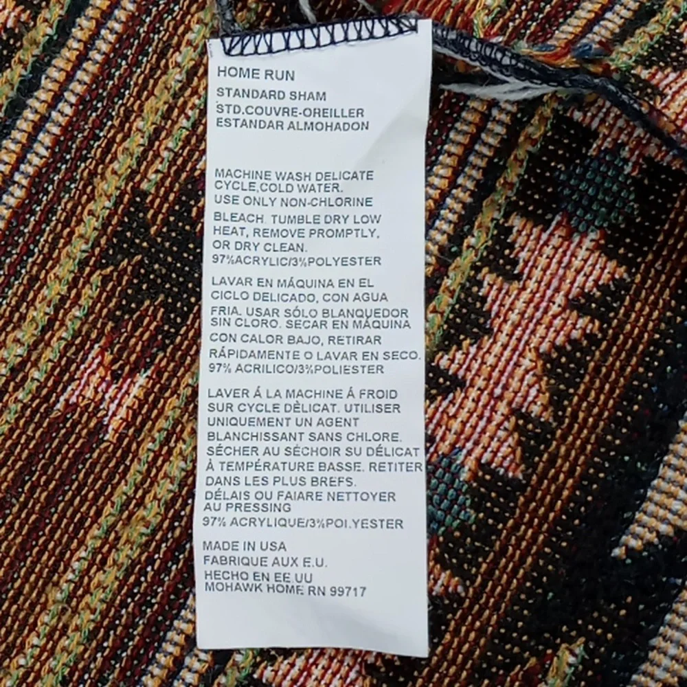 Vintage Home Run Set of Standard Tapestry Pillow Shams Made in USA Wild Horses